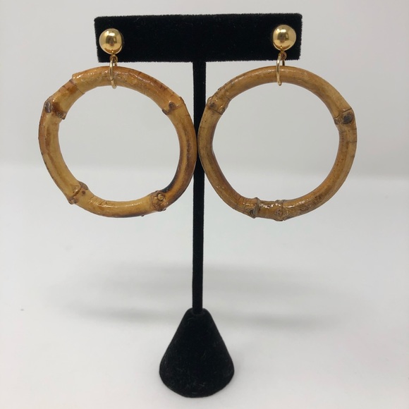 Natural Bamboo Hoops - Picture 2 of 5